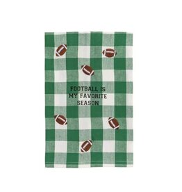 Mud Pie Football Embroidered Towel