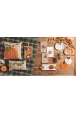 Mud Pie Stacked Pumpkin Beaded Embroidered Towel