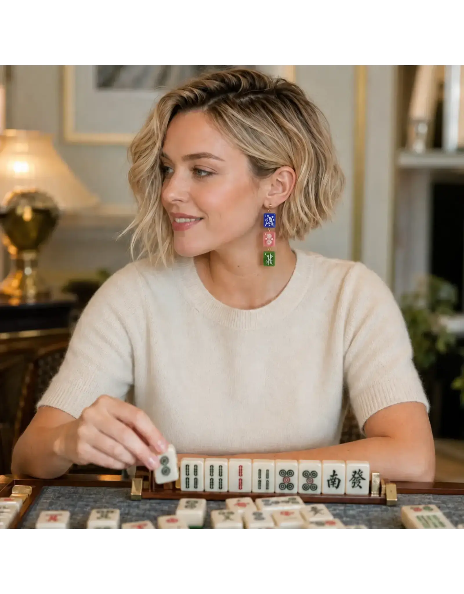 Ellison & Young/Faire Triple Tile Drop Earrings