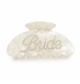 Ellison & Young/Faire Bridal “Bride” Hair Claw Clip – Crystal Embellished