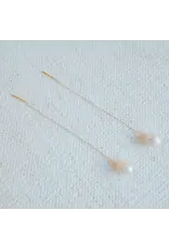 Ellison & Young/Faire Freshwater Pearl Dainty Chain Earrings