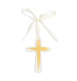 The Royal Standard Have Faith Cross Acrylic Ornament Gold 2.8x4