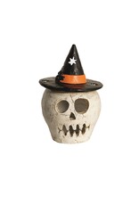 Mud Pie Skull Paper Mache Lantern