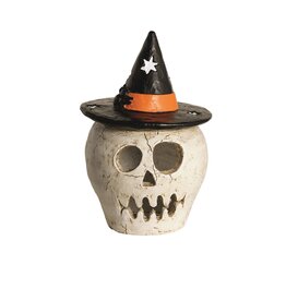 Mud Pie Skull Paper Mache Lantern