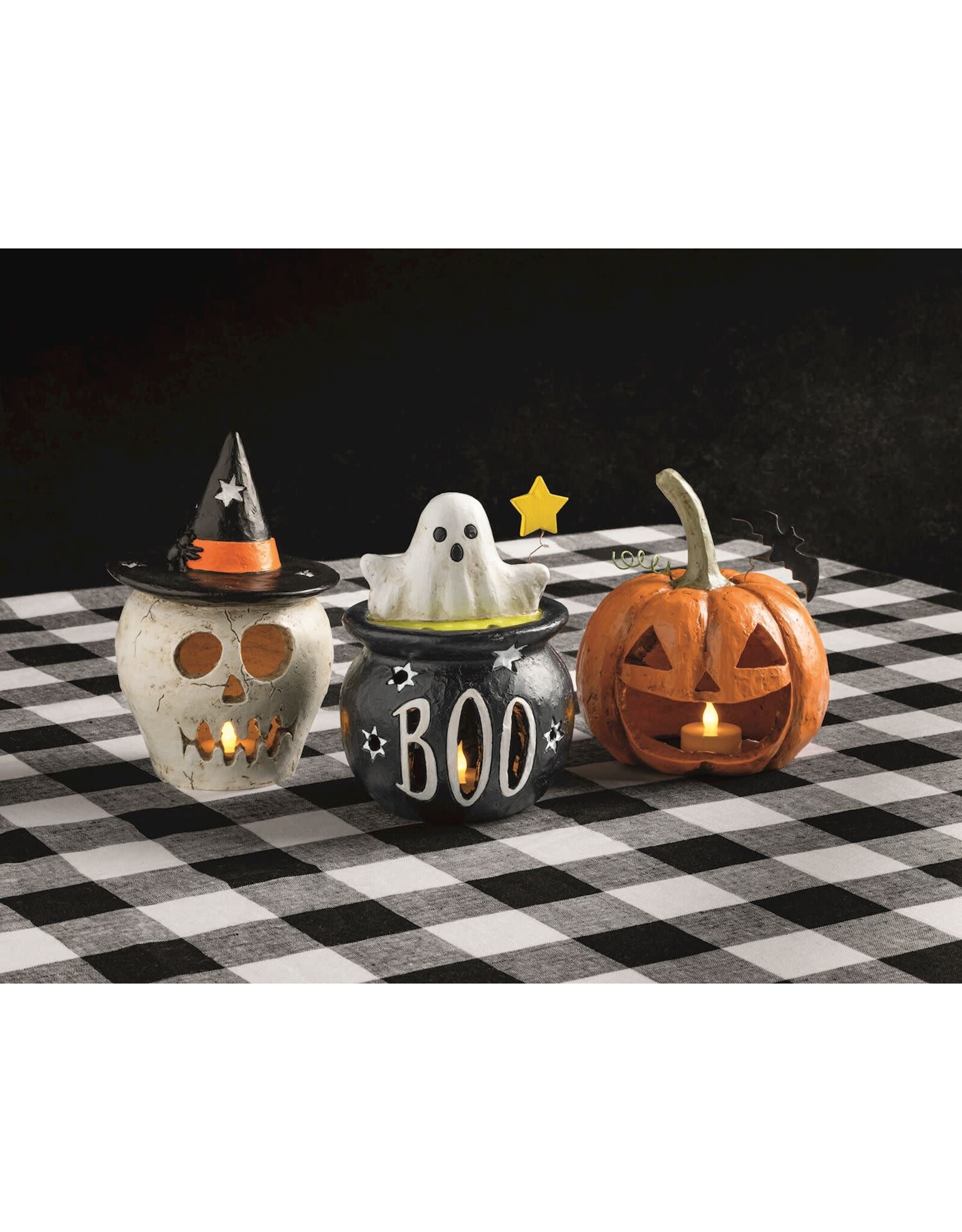 Mud Pie Ghost Paper Mache Lantern