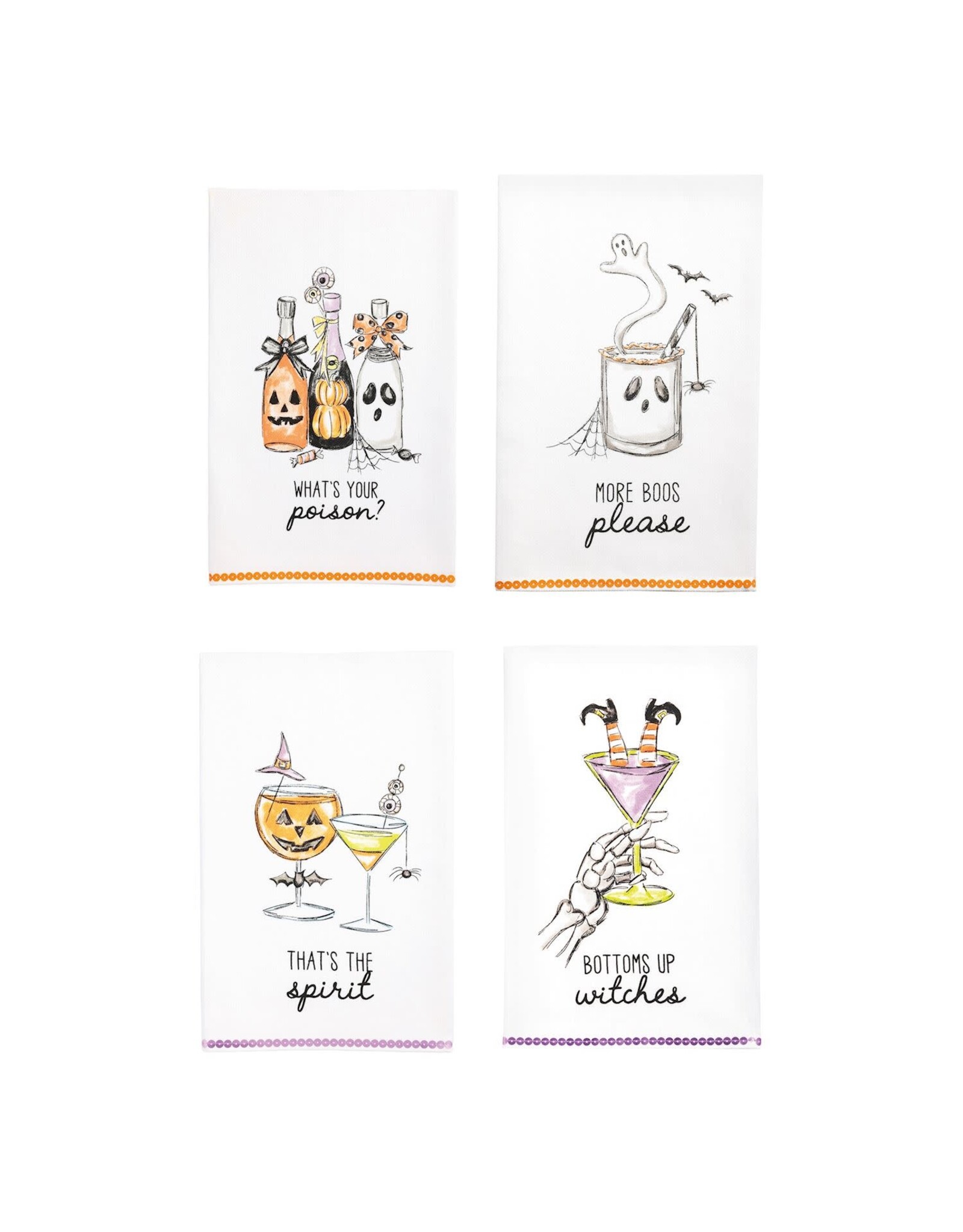 Mud Pie Bottoms Up Cocktail Towel