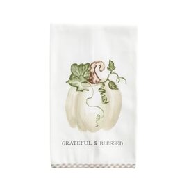 Mud Pie Grateful, Gingham Hem Towel