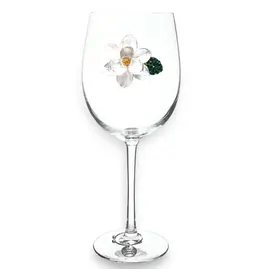 The Queen's Jewels Magnolia Jeweled Stemmed Wine Glass