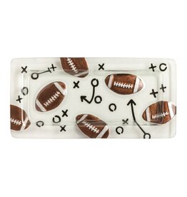 Mud Pie Football Glass Tray