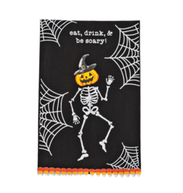 Mud Pie Skeleton Hallow Printed Towel