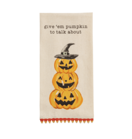 Mud Pie Jack-O-Lantern Hallow Printed Towel