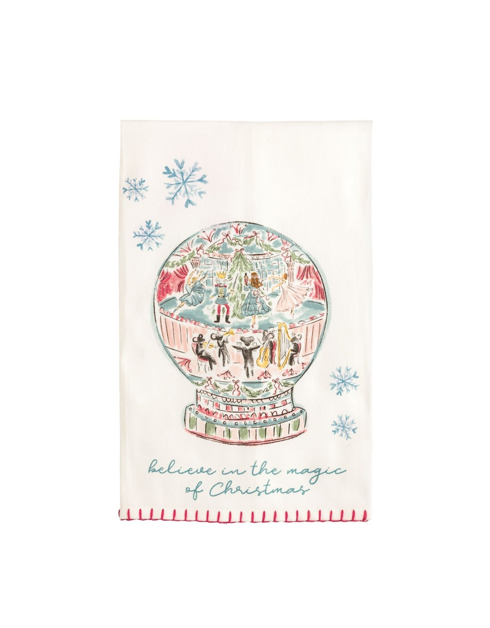 Mud Pie Snow Globe Nutcracker Towel