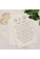 Clairmont And Co Mr. & Mrs. May You Tea Towel