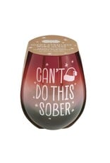 Mud Pie Can't Do This Sober Giant Holiday Wine Glass