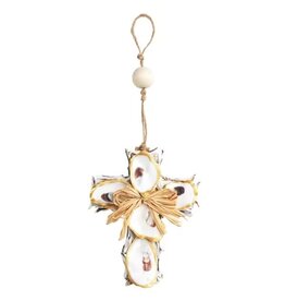 Mud Pie Cross Oyster Ornament