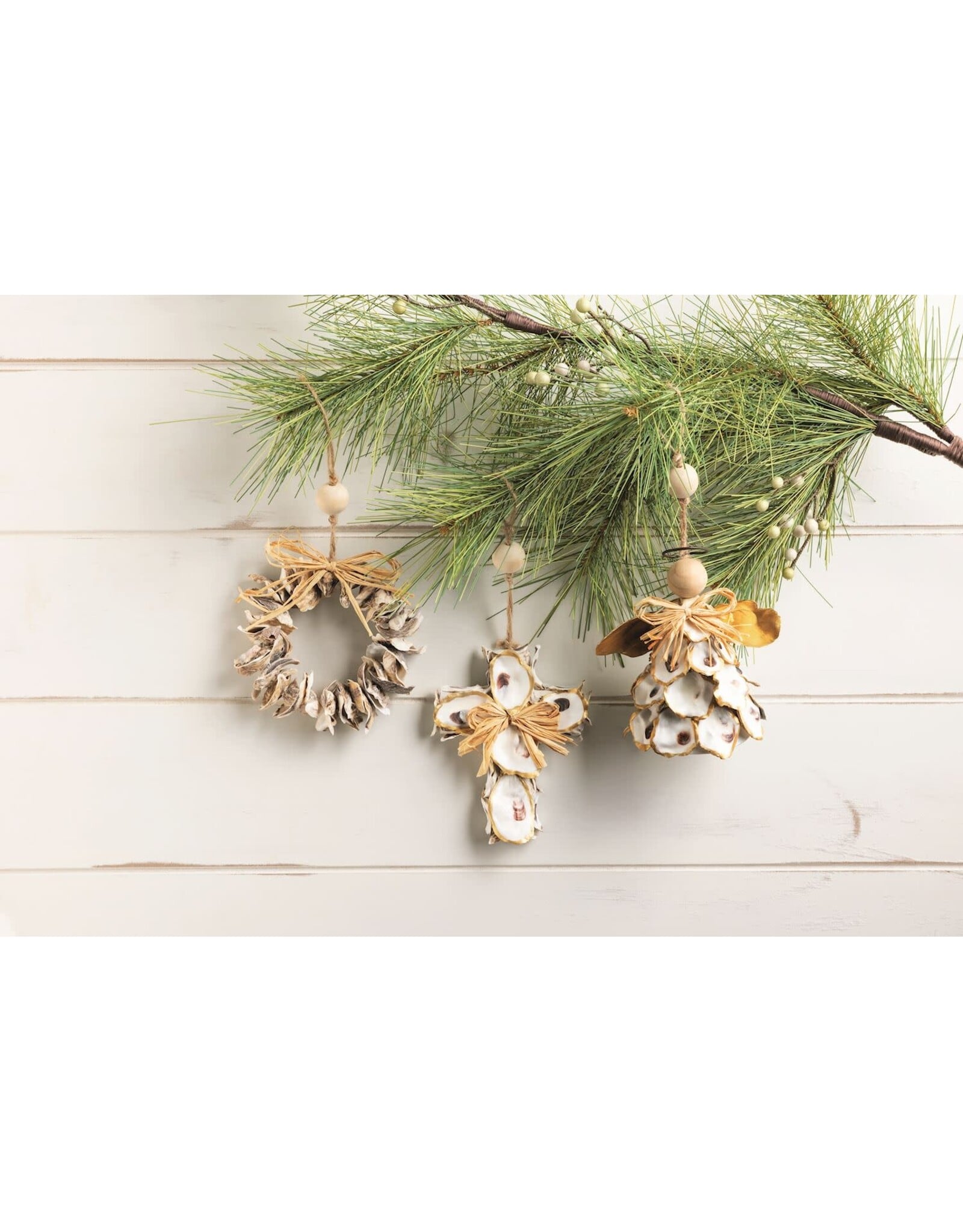 Mud Pie Cross Oyster Ornament