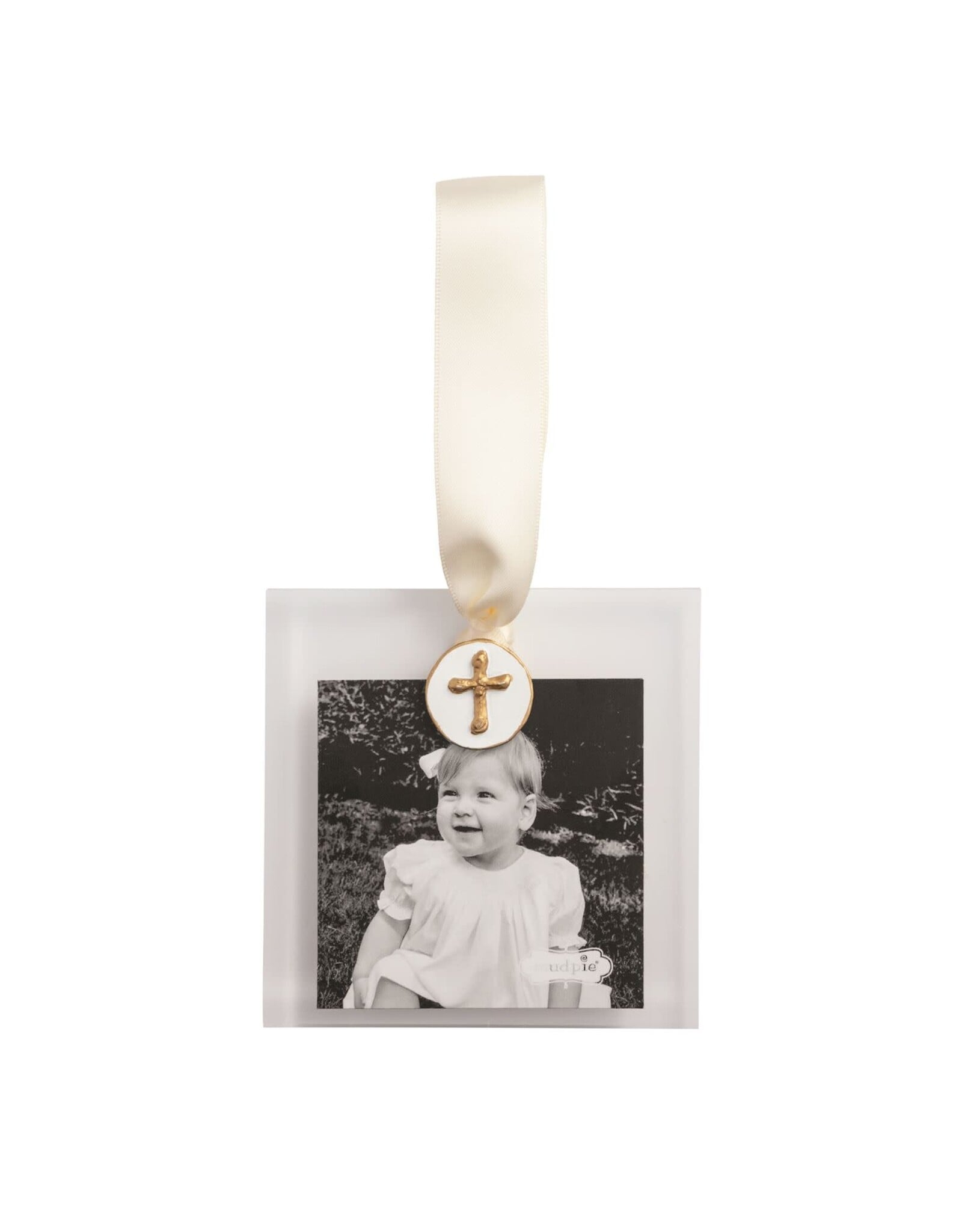 Mud Pie Cross Gold Intaglio Ornament