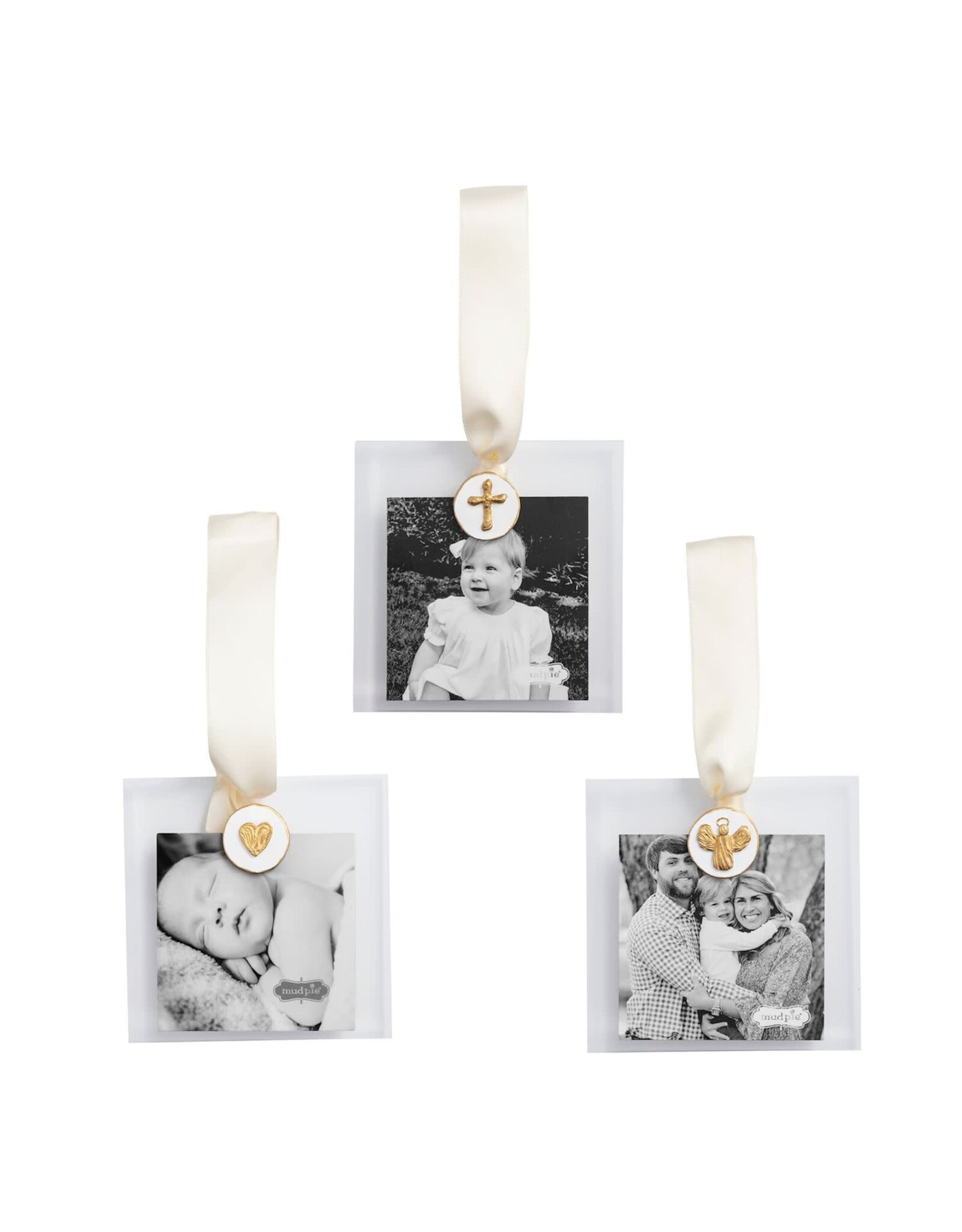 Mud Pie Cross Gold Intaglio Ornament