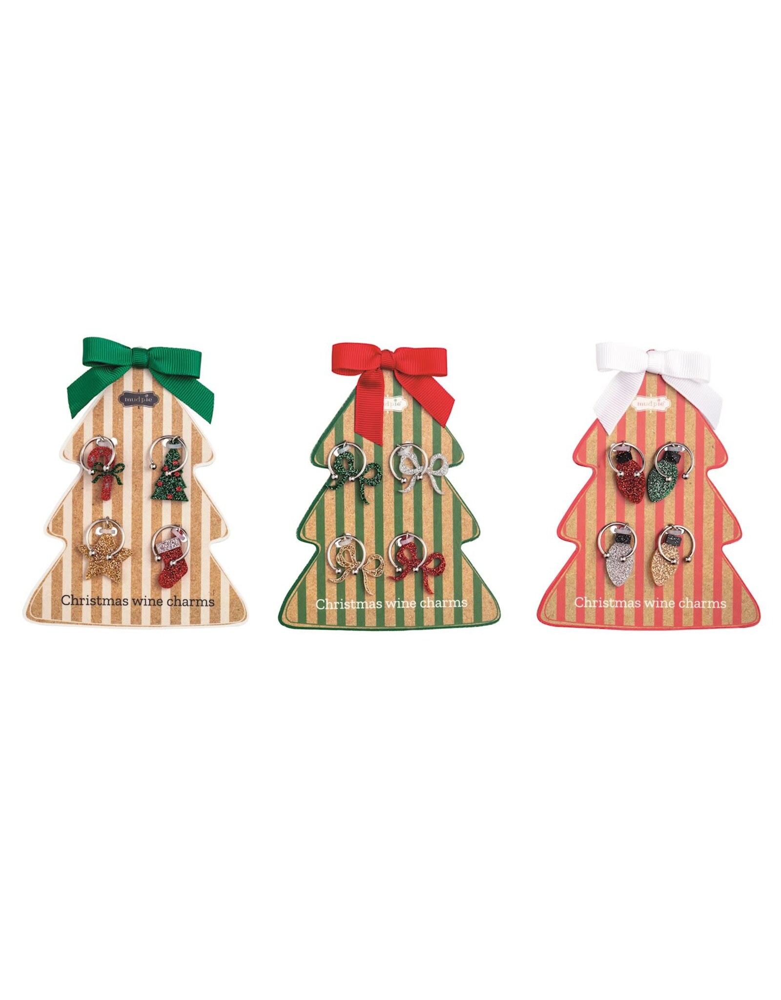 Mud Pie Christmas Wine Charm Sets