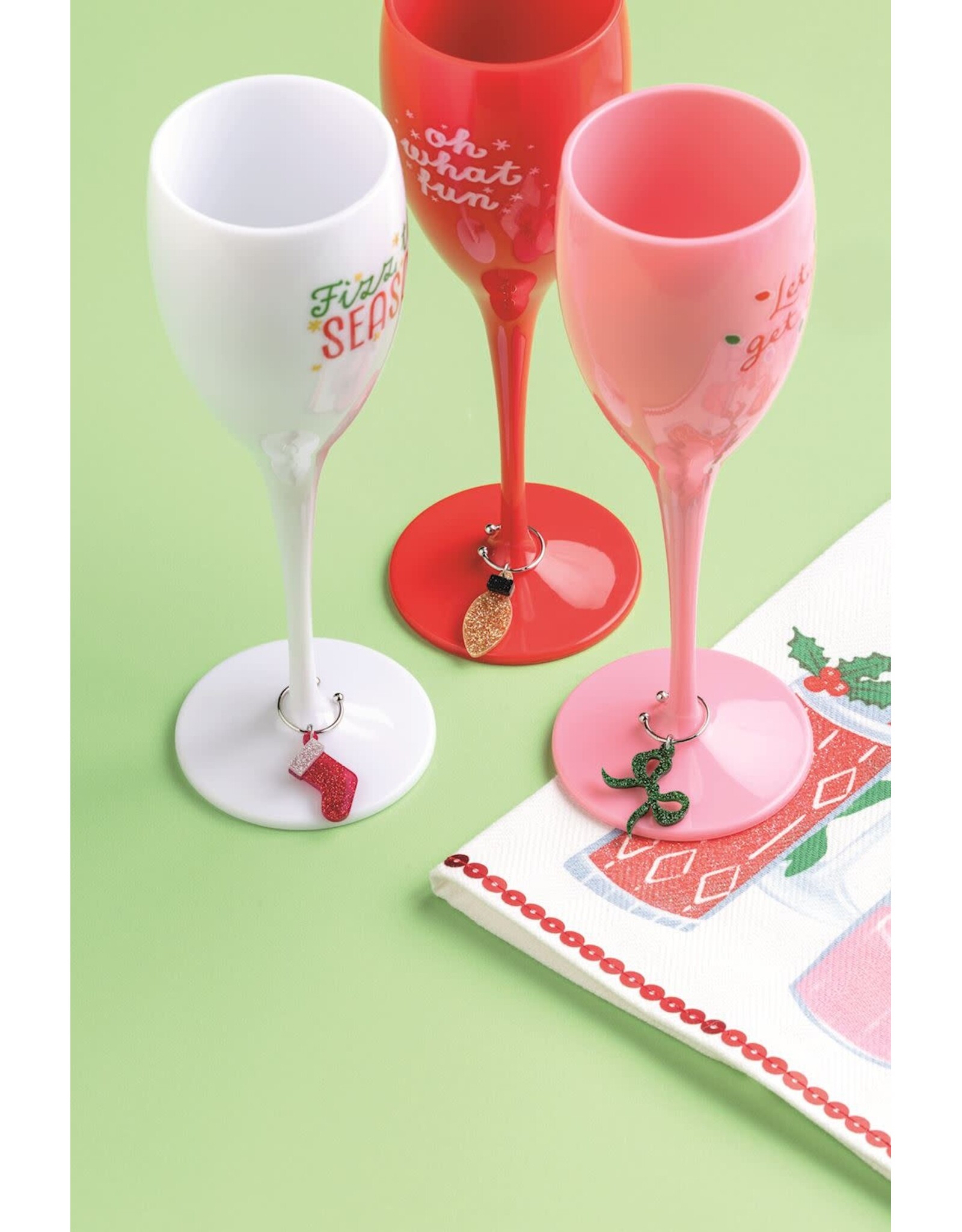 Mud Pie Christmas Wine Charm Sets