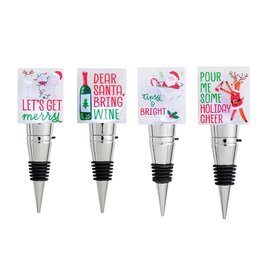 Mud Pie Holiday Plaque Bottle Stoppers