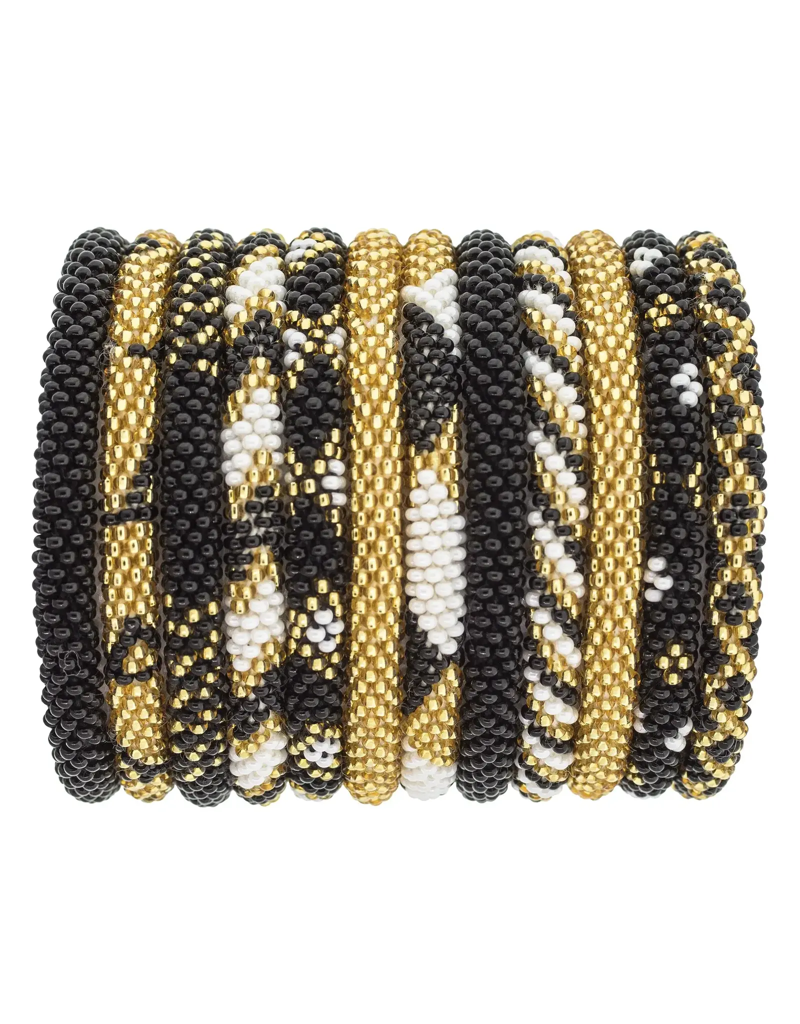 Aid Through Trade/Faire Game Day Roll-On® Bracelets Gold, White & Black