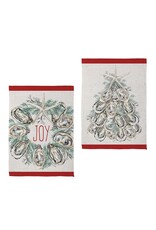 Evergreen Enterprises Joyful Oyster Wreath & Tree Front Back Suede House Flag