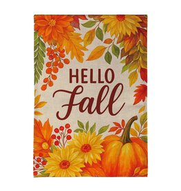 Evergreen Enterprises Fall Floral Bloom Burlap Garden Flag