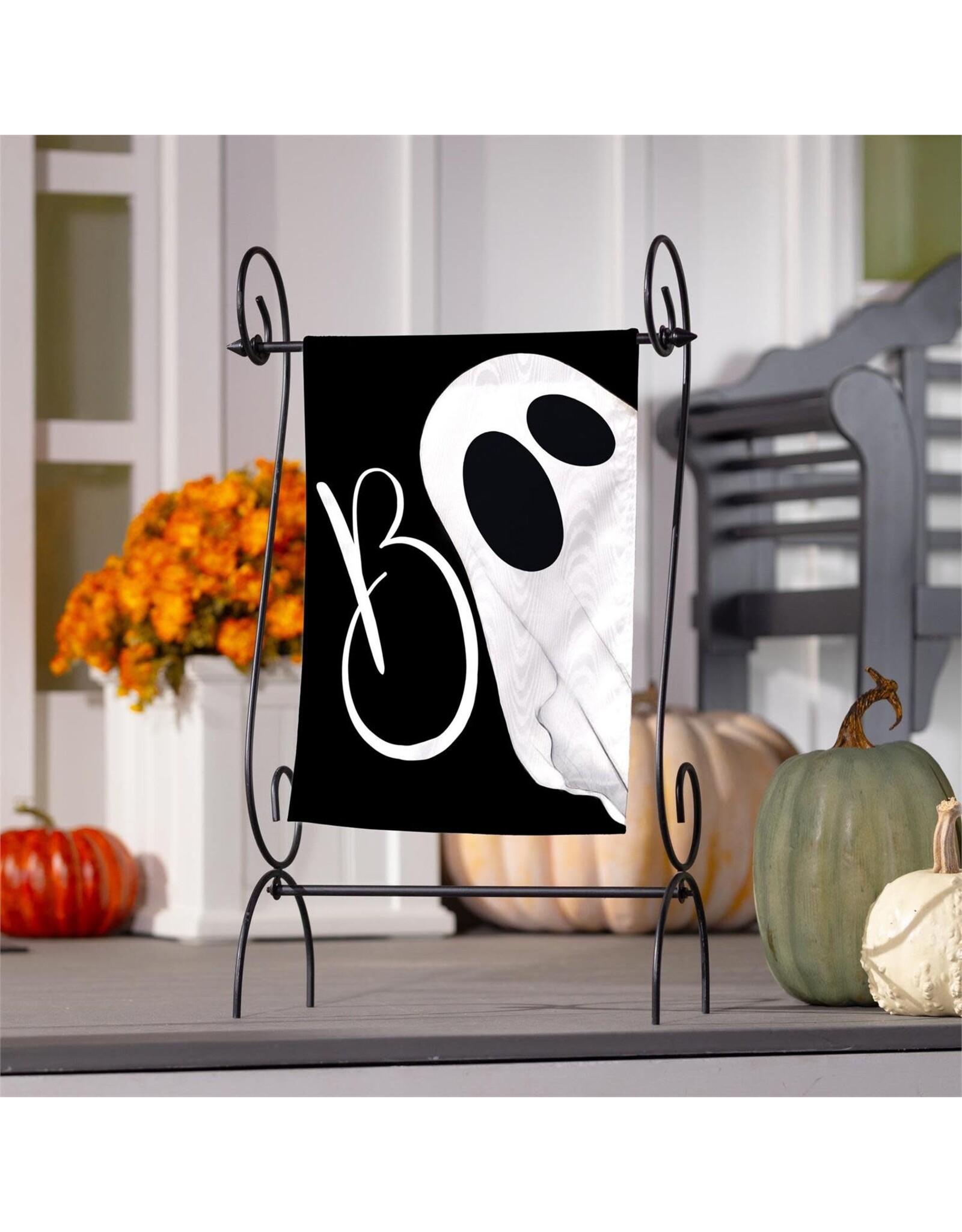 Evergreen Enterprises Boo Ghost Moire Garden Flag