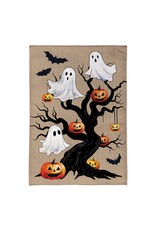 Evergreen Enterprises Halloween Festive Tree Burlap Garden Flag