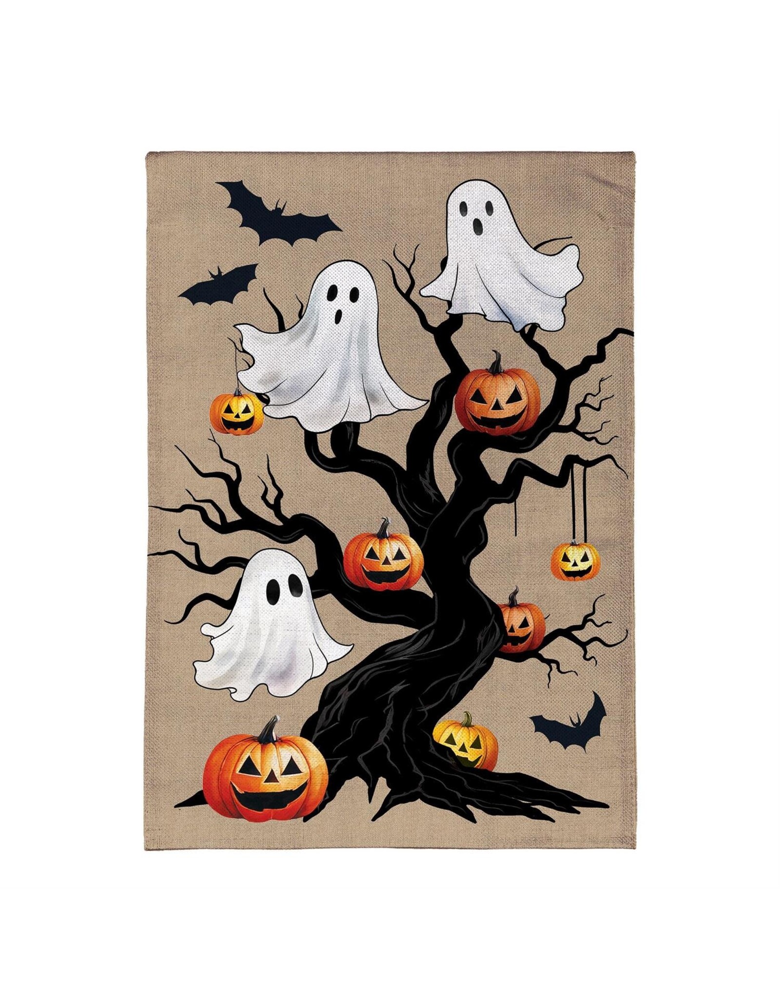 Evergreen Enterprises Halloween Festive Tree Burlap Garden Flag