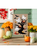 Evergreen Enterprises Halloween Festive Tree Burlap Garden Flag