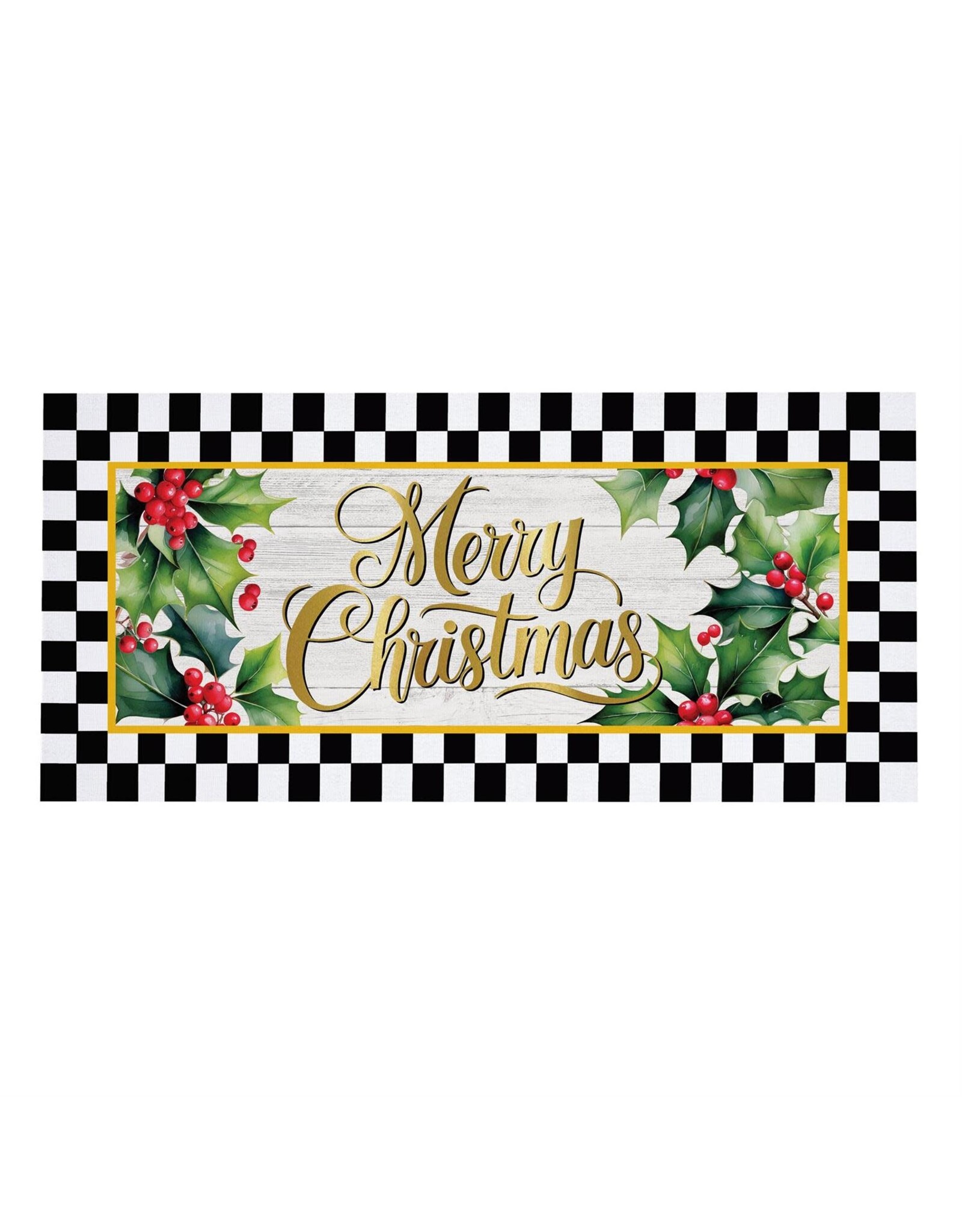 Evergreen Enterprises Merry Christmas Holly Sassafras Switch Mat