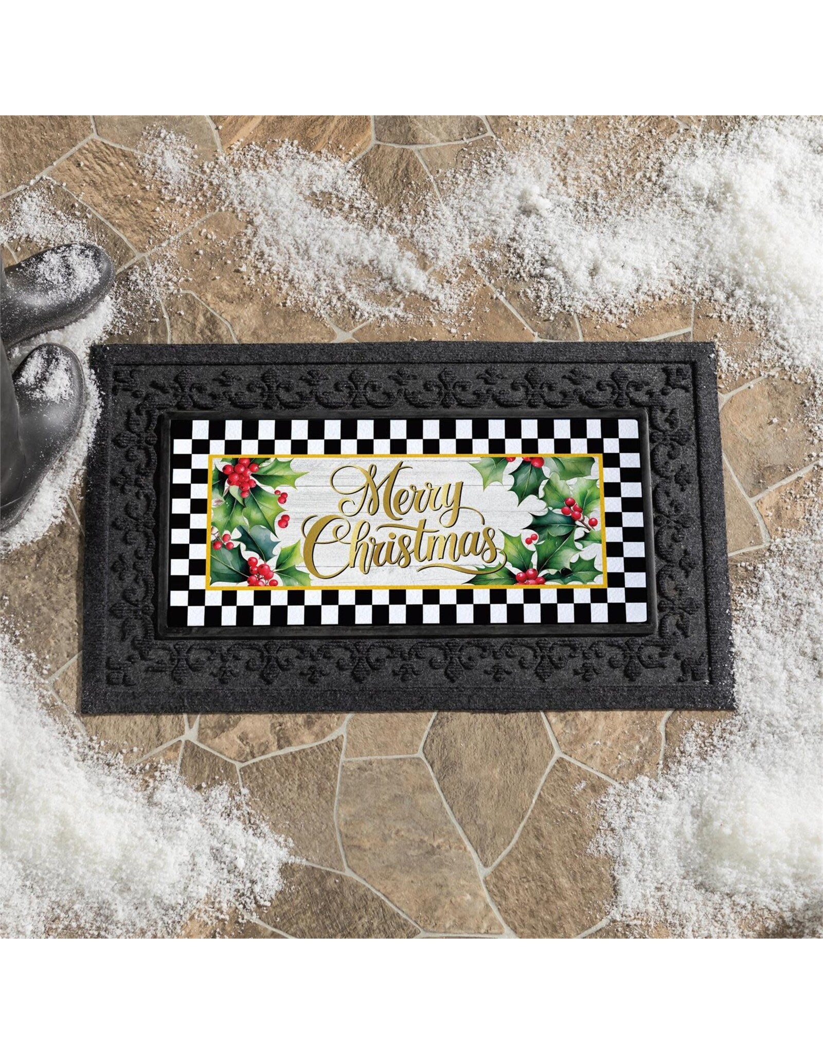 Evergreen Enterprises Merry Christmas Holly Sassafras Switch Mat