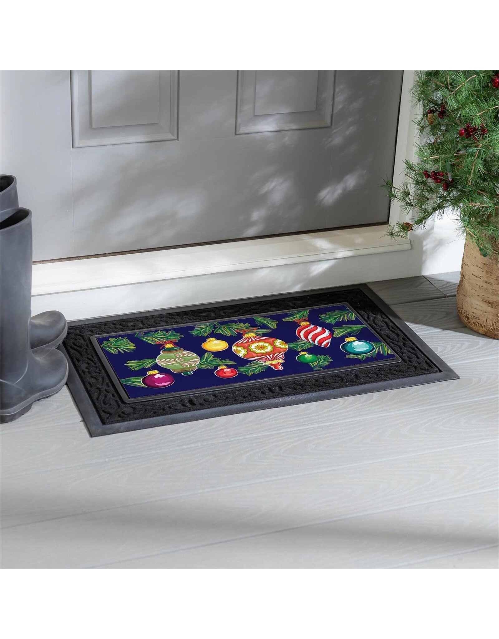 Evergreen Enterprises Happy Holidays Ornaments Sassafras Switch Mat