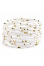 Lenny & Eva/Faire Confetti Beaded Bangle - White
