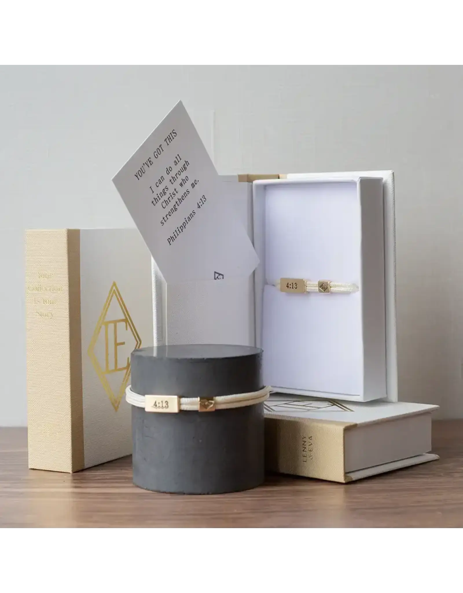 Lenny & Eva/Faire Sentiment Cord Bracelet - Philippians 4:13