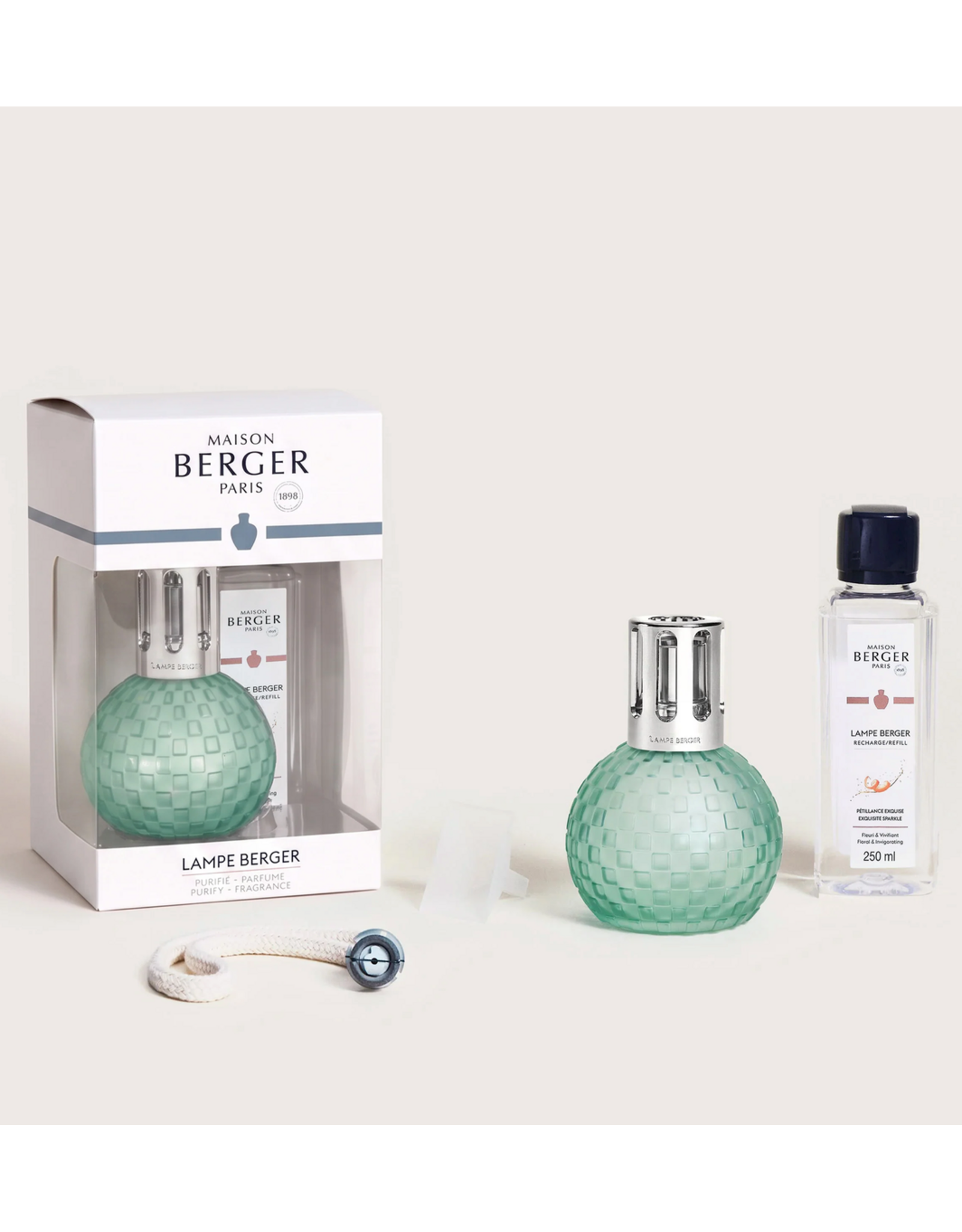 Maison Berger Disco Frosted Mint Fragrance Lamp Gift Set with Exquisite Sparkle
