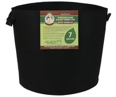Gro Pro Gro Pro Premium Round Fabric Pot w/ Handles 7 Gallon - Black (84/Cs)