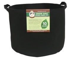Gro Pro Gro Pro Premium Round Fabric Pot w/ Handles 10 Gallon - Black (70/Cs)