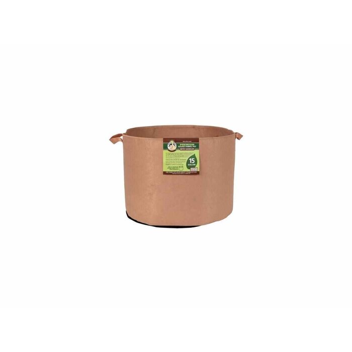 Gro Pro Gro Pro Premium Round Fabric Pot w/ Handles 15 Gallon - Tan (48/Cs)