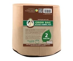Gro Pro Gro Pro Premium 2 Gallon Round Fabric Pot-Tan (160/Cs)