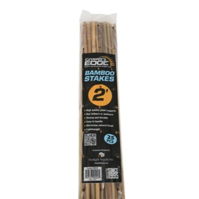 Growers Edge Grower's Edge Natural Bamboo 4 ft - 25/Bag (20 Bags/Bundle)
