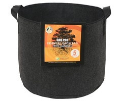 Gro Pro Gro Pro Essential Round Fabric Pot w/ Handles 5 Gallon - Black (90/Cs)