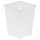 Gro Pro Premium White Square Pot 6 in x 6 in x 8 in (100/Cs)