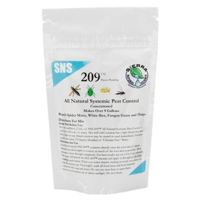 Sierra Natural Sciences SNS 209 Systemic Pest Control Conc. 2.5 oz Pouch (10/Cs)