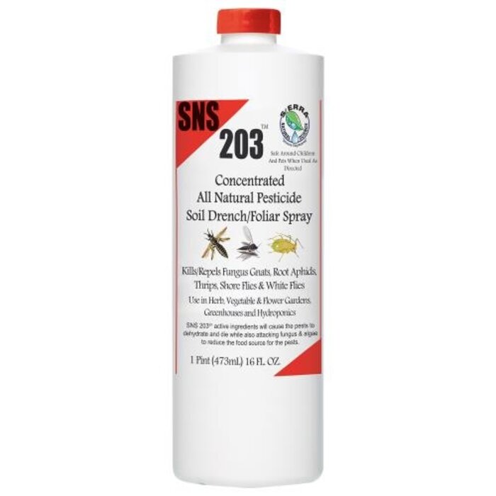 Sierra Natural Sciences SNS 203 Conc. Pesticide Soil Drench/Foliar Spray Pint (10/Cs)