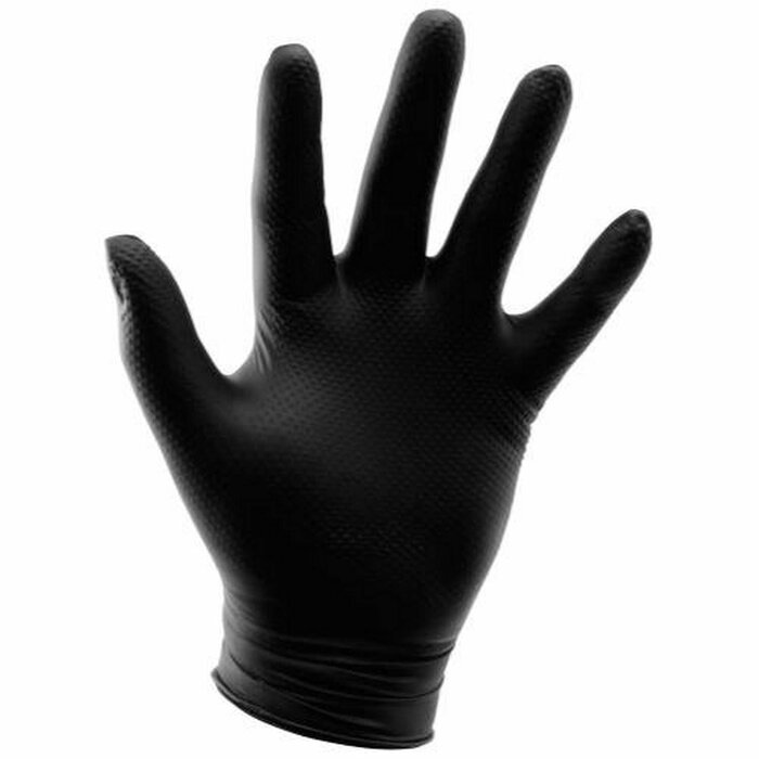 Growers Edge Grower's Edge Black Powder Free Diamond Textured Nitrile Gloves 6 mil - X-Large (100/Box)