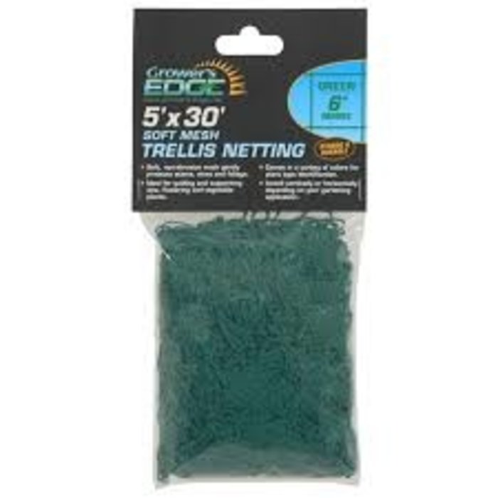 Growers Edge Grower's Edge Soft Mesh Trellis Netting 5 ft x 30 ft w/ 6 in Squares - Green (12/Cs)