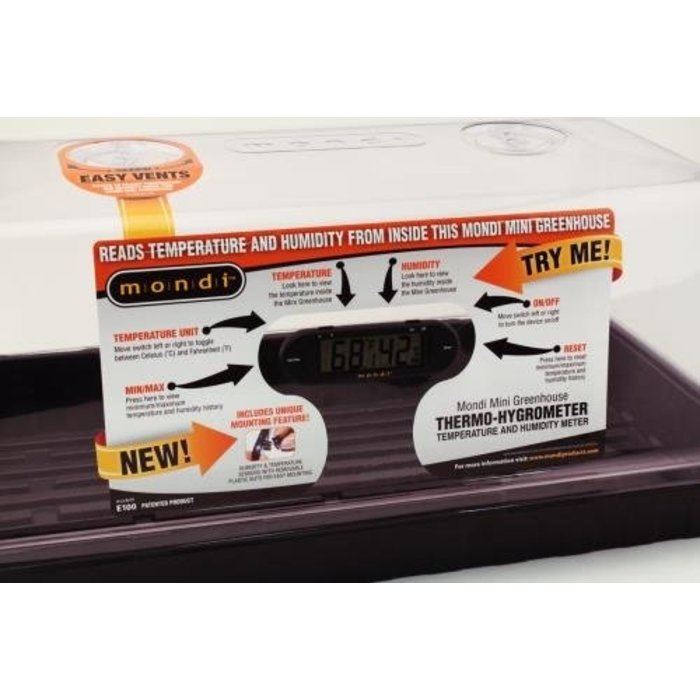 Mondi Mondi Mini Greenhouse Thermo-Hygrometer (25/Cs)